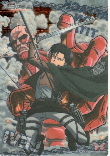 Attack on Titan Clear Plate Plastic Card Visual Art Bromide 4 14 Levi Ackerman - Picture 2 of 4