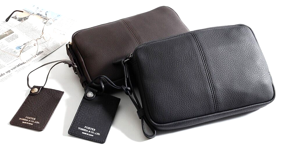 Yoshida Bag Porter With Pouch Clutch Bag 2 Colors Leather