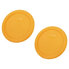 Pyrex 7201-PC 4-Cup Lemondrop Yellow Lid Food Storage Replacmeent (2-Pack)