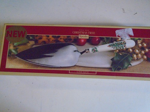 Spode Christmas Tree Cake Cutter Slice Serrated Edge New in Box - 第 1/3 張圖片