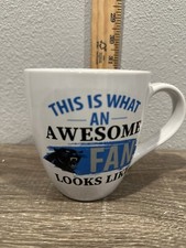 Evergreen NFL Carolina Panthers Ceramic Mug Black Panthers Logo White