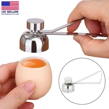 Stainless Steel Egg Topper Cutter Shell Opener Boiled Raw Egg Cracker Knocker