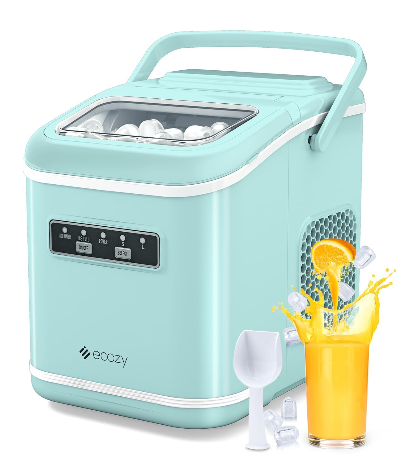 Countertop Ice Maker, Portable Ice Maker with Self-Cleaning, 9 Bullet Ice Cub...