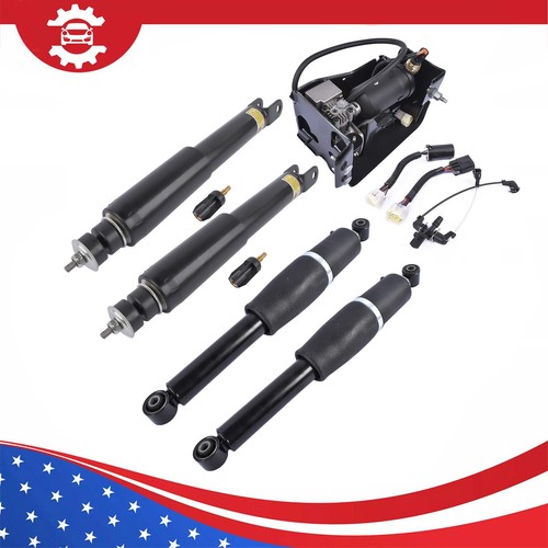 Front + Rear Air Suspension Shock Compressor Pump Kit Set 5pc for Tahoe Yukon - Picture 4 of 8