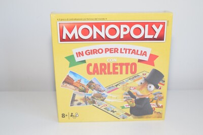 B65 HASBRO GAMES MONOPOLY AROUND ITALY WITH CARLETTO BOARD GAME SEALED!