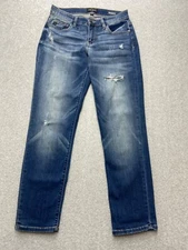 Judy Blue Womens Size 7/28 Blue Jeans Boyfriend Fit Distressed Stretch Denim