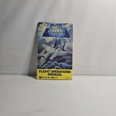 Vtg 1985 F-15 Strike Eagle Flight Operations Manual Commodore 64 Atari Apple