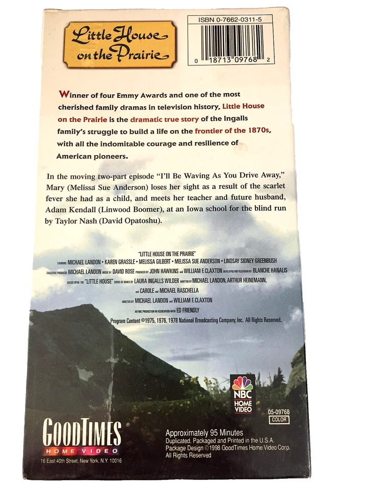 Little House on the Prairie NEW! VHS tape Ships Same Day With Tracking Foto 2 de 2