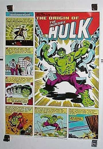 1980 Hulk Coke Poster! Original 28x22" Incredible Coca Cola Marvel Comics Pin-Up