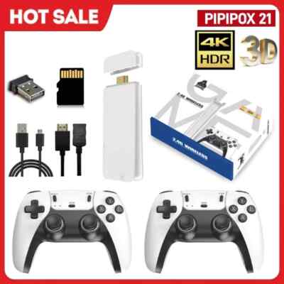 Video Game Console Retro 30000+ Games TV Stick 128G 4K HDMI 2Wireless Controller