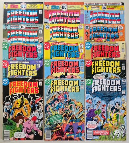 DC Comics Freedom Fighters #1-15 Bronze Age Complete Series 1976