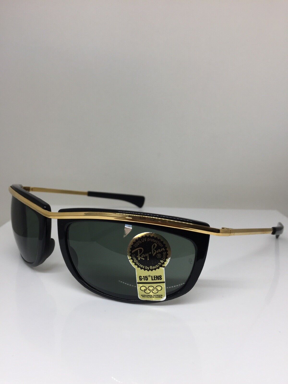 New Vintage Bausch & Lomb Ray Ban L1000 Olympian l Sunglasses C. Black Gold  G-15