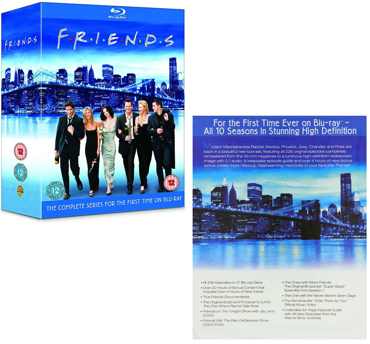  Friends: The Complete Series [Blu-ray] [2002] [1994] [Region  Free] : Jennifer Aniston, Matt LeBlanc, Courteney Cox, David Schwimmer,  Lisa Kudrow: Movies & TV