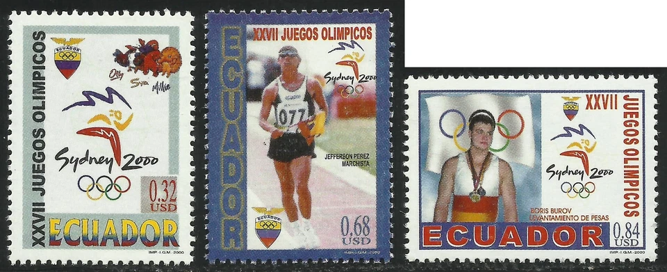 Équateur 1512/14 2000 Jeux Olympiques Olympic Games Sidney Boris Burov MNH - Photo 1/1