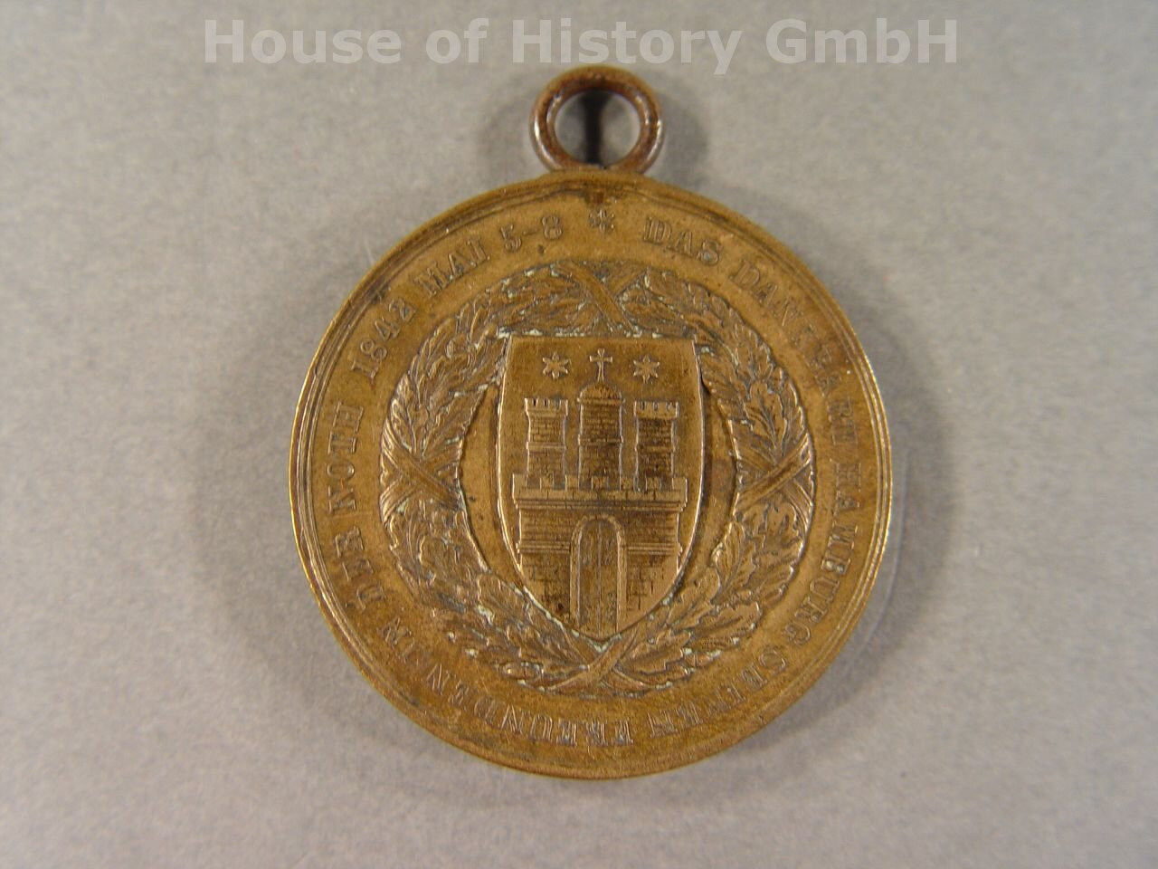 Details zu  Hamburg: Medaille für Hilfeleistung beim Stadtbrand 1842, tragbar, 77315 Neu hergestellt in Japan