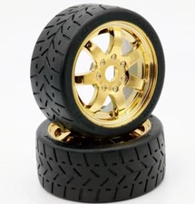 Powerhobby 1/8 Gripper 42/100 Belted FRONT Tires 17mm Arrma FELONY Gold