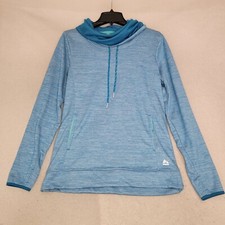 RBX Sweatshirt Womens Medium M BLUE Pockets Pullover Lightweight Outdoor Retro