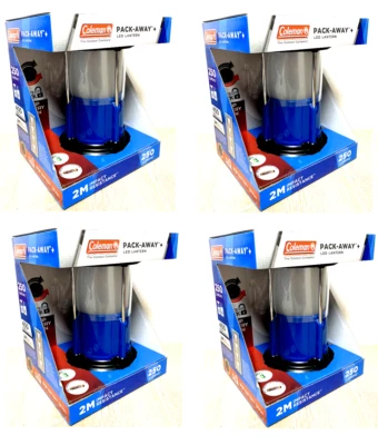 4x Coleman PACK-AWAY+ 250 LED Laterne Lampe Camping Outdoor Leuchte Zelt Garten - Bild 1 von 4