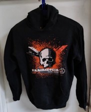 Vintage Rammstein Reise, Reise Hoodie Hooded Sweatshirt Skull Plane Dalai Lama