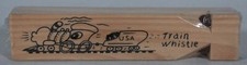 RARE VINTAGE 1990 WOODEN TRAIN WHISTLE U.S.A. 6' LONG NEW IN SEALED PACKAGE