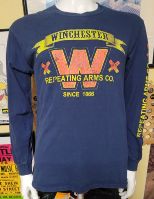 Retro Winchester Repeating Arms Long Sleeve T Shirt Medium Guns