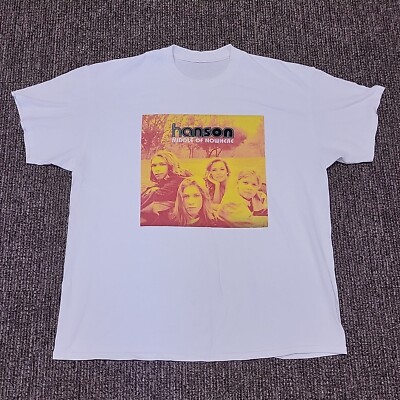 90s HANSON vtg T Shirt Middle of Nowhere Pop Band photo promo XL