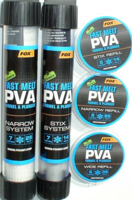 Fox PVA Fine Mesh 7 Meter im Rohr oder 5 Meter Refill 14 + 25 + 35mm Durchmesser