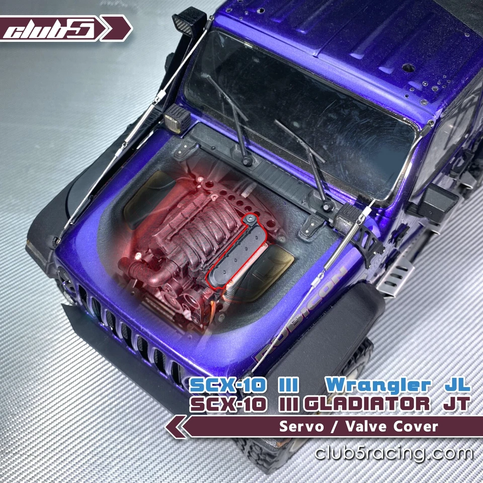 Servo / Valve Cover for SCX10 III Jeep JL Wrangler / JT Gladiator - Image 4 of 4