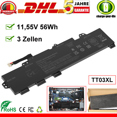 TT03XL Akku Batterie Für HP EliteBook 755 G5, 850 G5 G6 ZBook 15U G5 G6 Serie DE