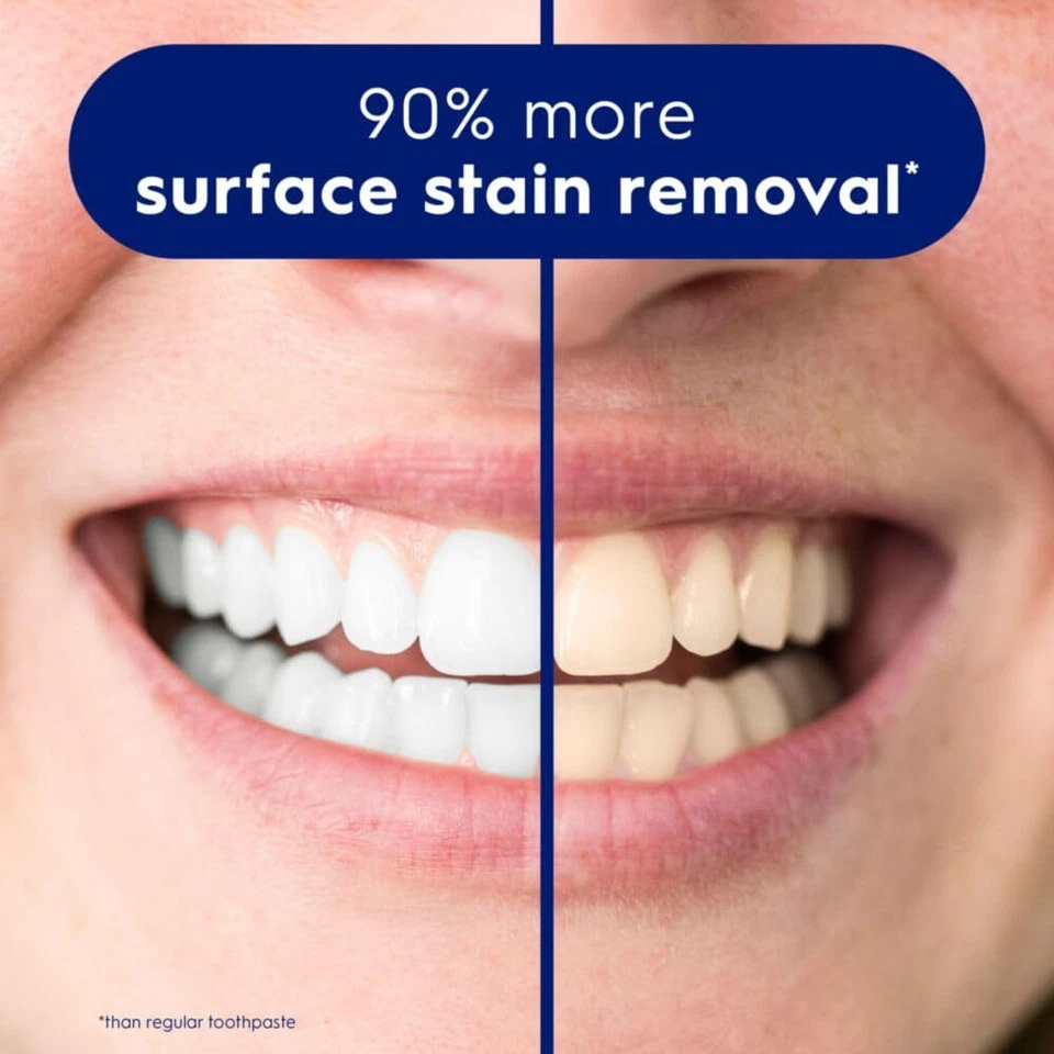 Pasta de dientes blanca Crest, menta luminosa avanzada, pasta de dientes blanqueadora de dientes Foto 3 de 4