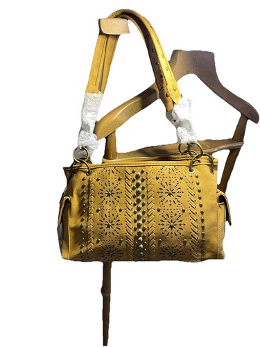 Montana West Conceal Carry Purse Handbag Studded Laser Cut Western Tan NWT - Picture 2 of 16