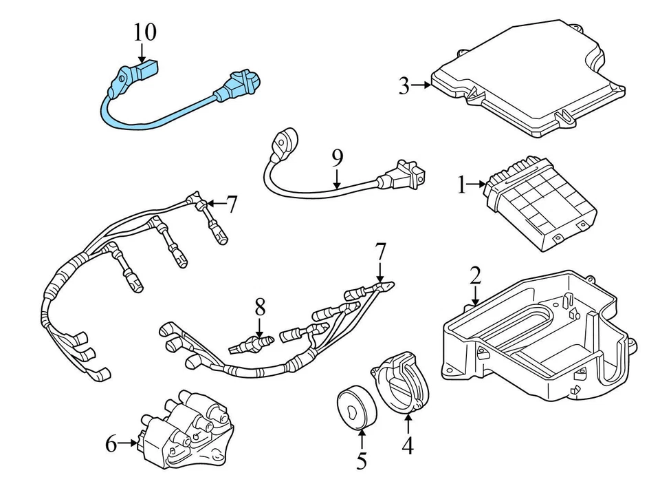1999 - 2002 奥迪 TT - 脉冲/曲轴传感器 06A906433C — 第 3/4 张图片