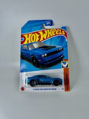 Hot Wheels Muscle Mania  18 Dodge Challenger SRT Demon 6/10 Blue 151/250 2023