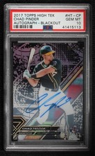 2017 Topps High Tek Blackout 40/50 Chad Pinder #HT-CP PSA 10 GEM MT Auto tj0