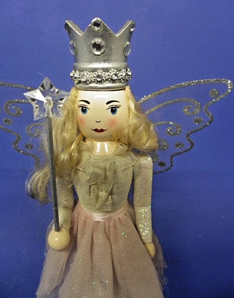 Vestido Blanco Hada Princesa con Alas Cascanueces 13" Brillante Rosa/Plateado 2013 Foto 2 de 4