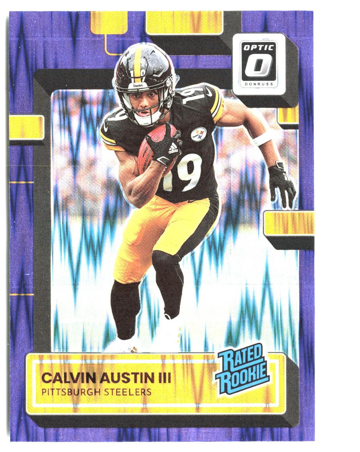2022 Donruss Optic #236 Calvin Austin III Purple Shock