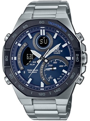 Casio ECB-950DB-2AEF Herrenuhr Kunststoff EDIFICE silber