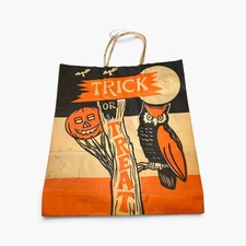 Vintage Halloween Paper Trick or Treat Bag La...