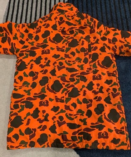 Vintage Woolrich Orange Camo Jacket Hunting Made In USA Insulated Blaze Medium - Picture 7 of 10
