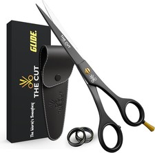 6.5 Inch Premium Matte Black Hair Scissors Ultra-Sharp Barber Shears