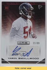2014 Panini Rookies & Stars 22/99 Yawin Smallwood #198 Auto READ 0bm