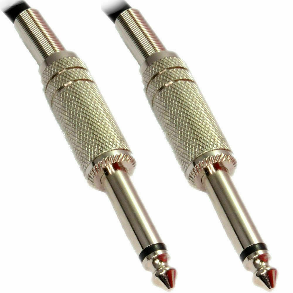 B&Q -  High Quality Mono Jack To Jack 6.35mm Male To Male Cable Lead Black 3M - Image 2