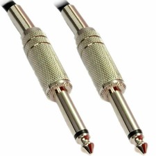 3m Guitar Lead with HQ Metal Ends - 6.35mm 1/4 inch Mono Jack Plugs