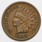 New Listing1887 1c Indian Head Cent - RAW - Great Looking IHC Penny