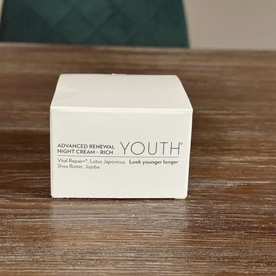 YOUTH Advanced Renewal Night Cream Rich Anti-Aging Skin Care 1.7 Oz New