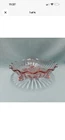 Vintage Candy Dish Pink Depression Glass Bowl Rippled Edge Starburst 3 Footed