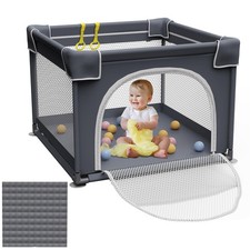 Small Playpen with Mat, 36x36, Toddler Indoor/Outdoor Play Yard, Safety Mesh