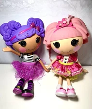 Lalaloopsy Dolls Lot of 2 MGA 2020 13” Dolls Pink & Purple Hair As-Is