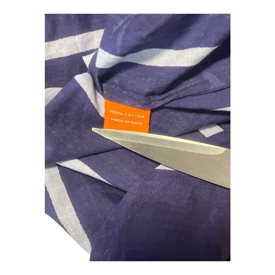 Oliphant Blue Striped Button Down Long Sleeve Top… - image 6