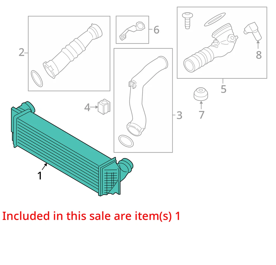 Intercooler 3.0L Turbo Fits 12-19 BMW 640i 834552 - Изображение 2 из 4